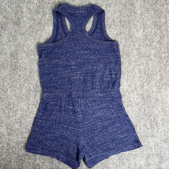 Nike Gym Romper Womens XS Racerback Snap Shoulder Drawstring Waist Blue - Picture 2 of 13